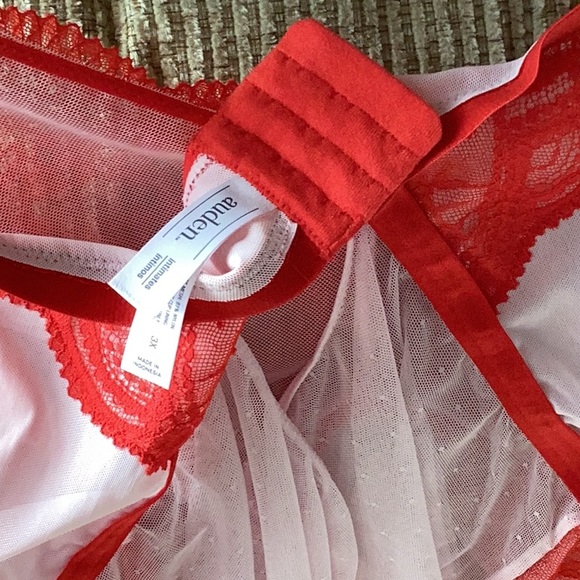 NWT Red & Pink Lace Lingerie Thong Set - Picture 5 of 9